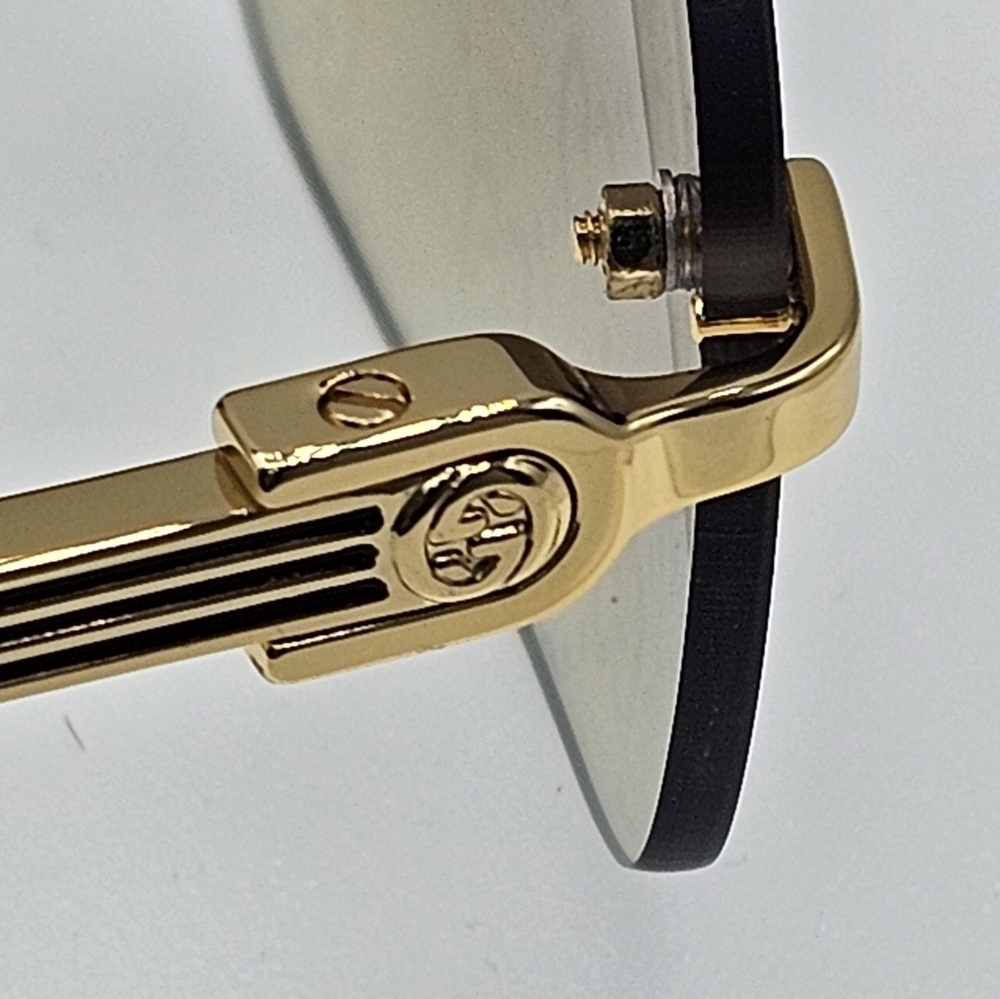 GUCCI UNISEX GG1221S 004 GUCCI RIMLESS GG LOGO ON LENS SUNGLASSES - Picture 7 of 13